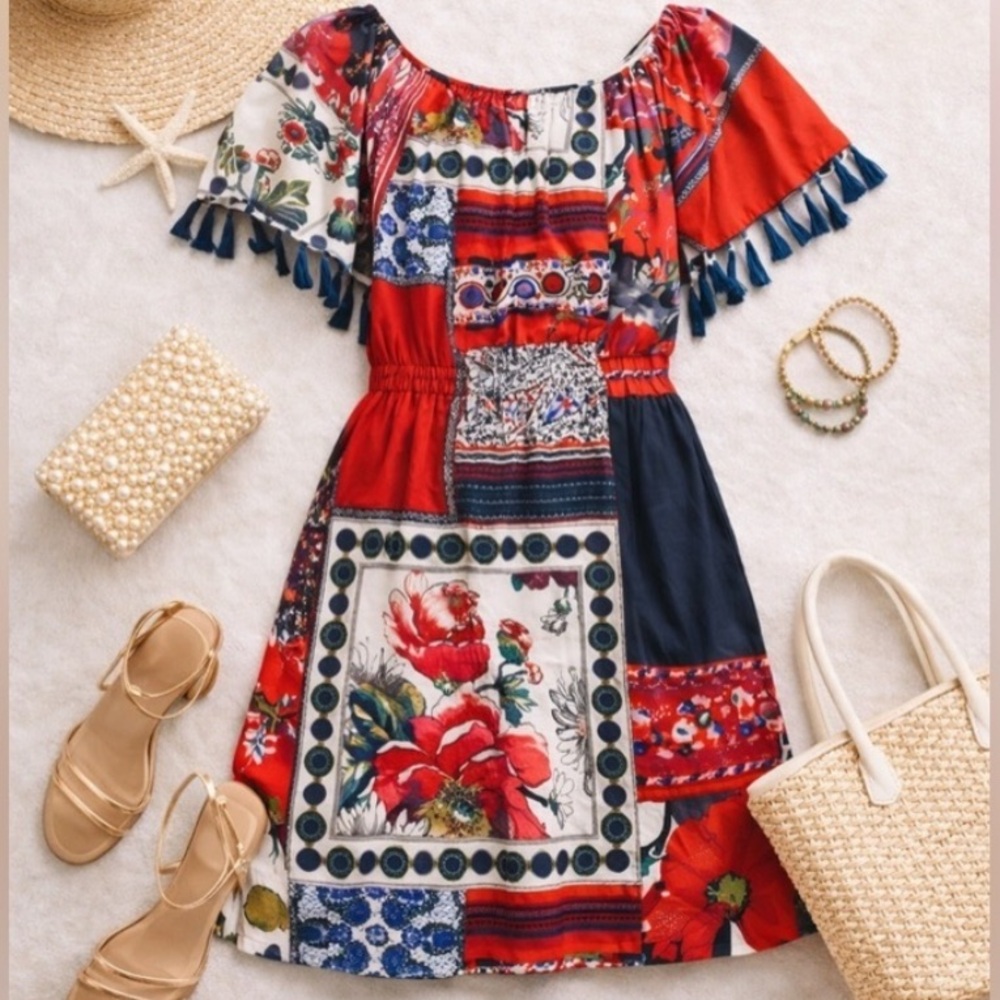 Anthropologie Vanessa Virginia Persian Rose Dress